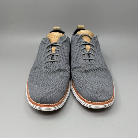 Cole Haan Mens Original Grand Stitchlite Gray Knit Oxford Shoes Size 9M main image 6